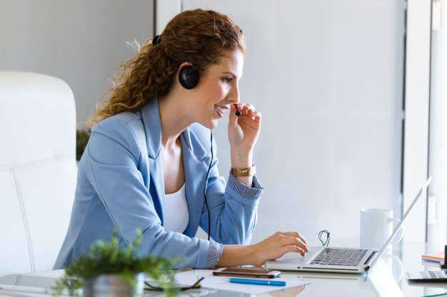 A Women using a mobile phone